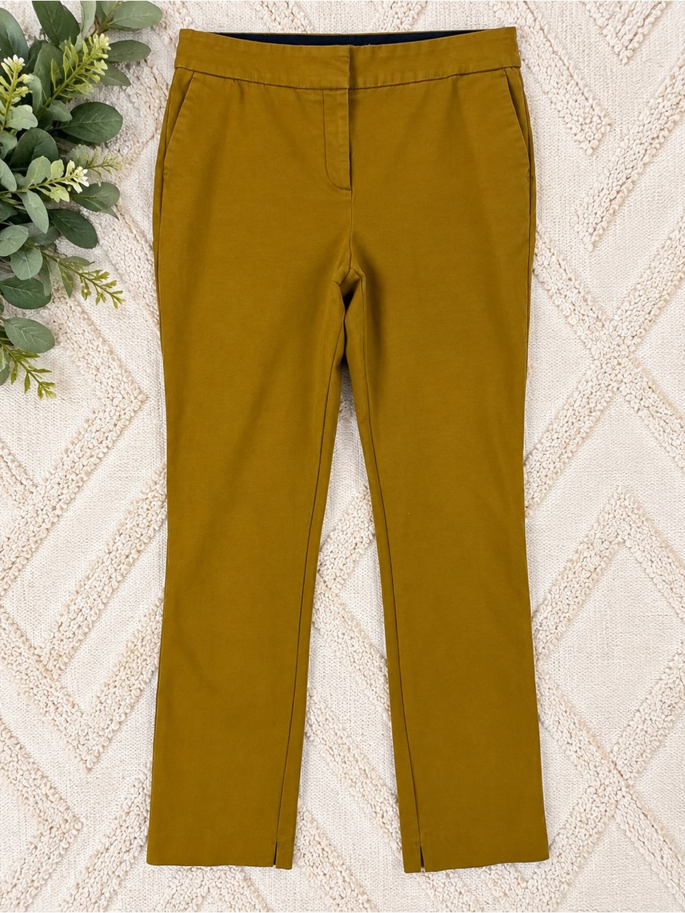Boden Mustard Yellow Slim Ankle Trousers Women’s